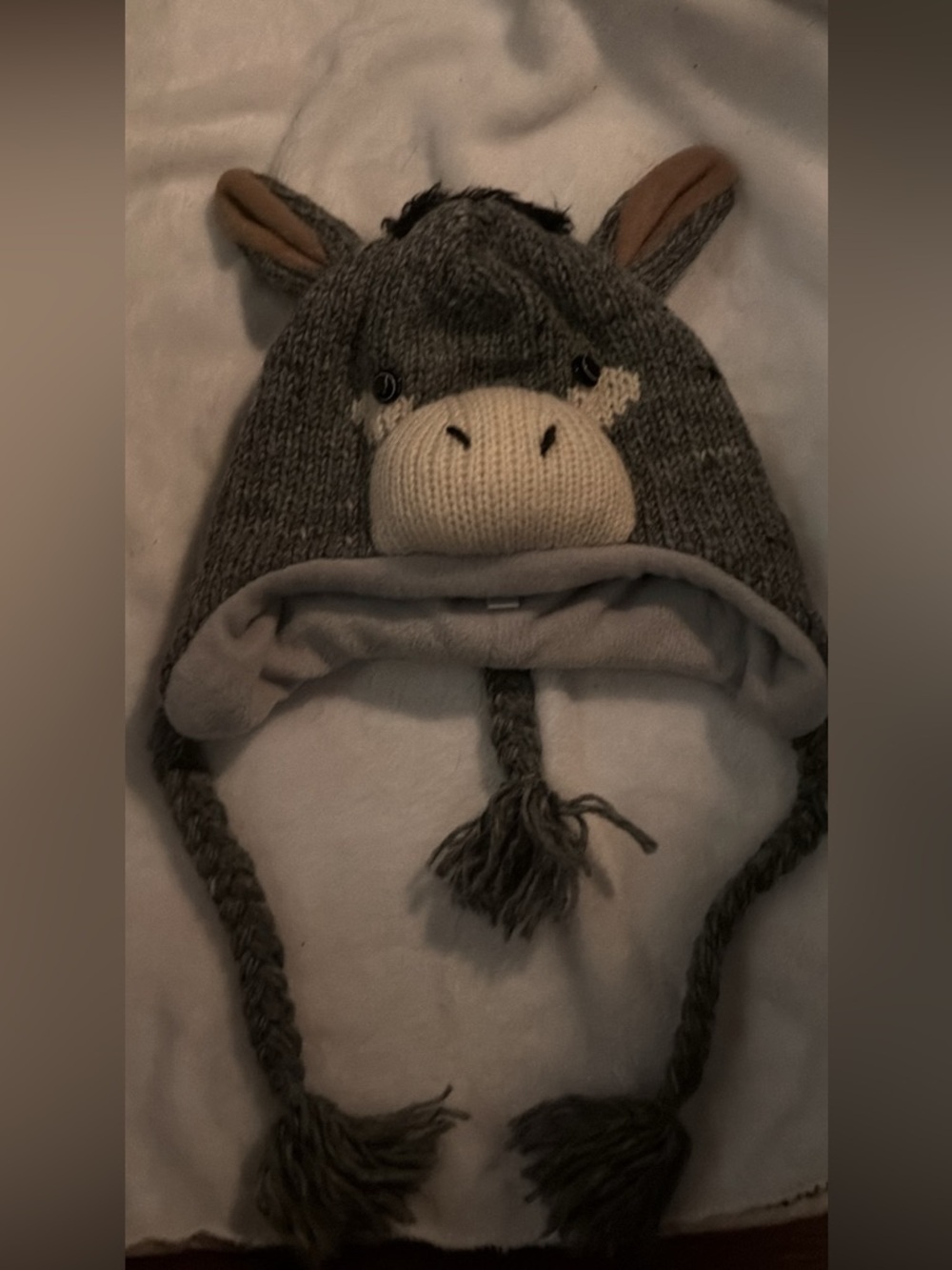 Handmade Donkey Hat with Tail